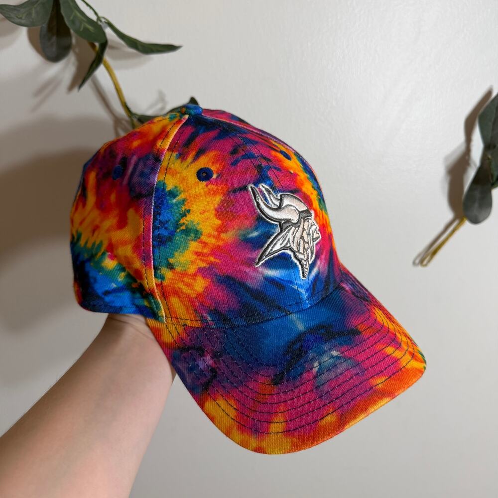 Vikings Tie Dye Crucial Catch Baseball Hat